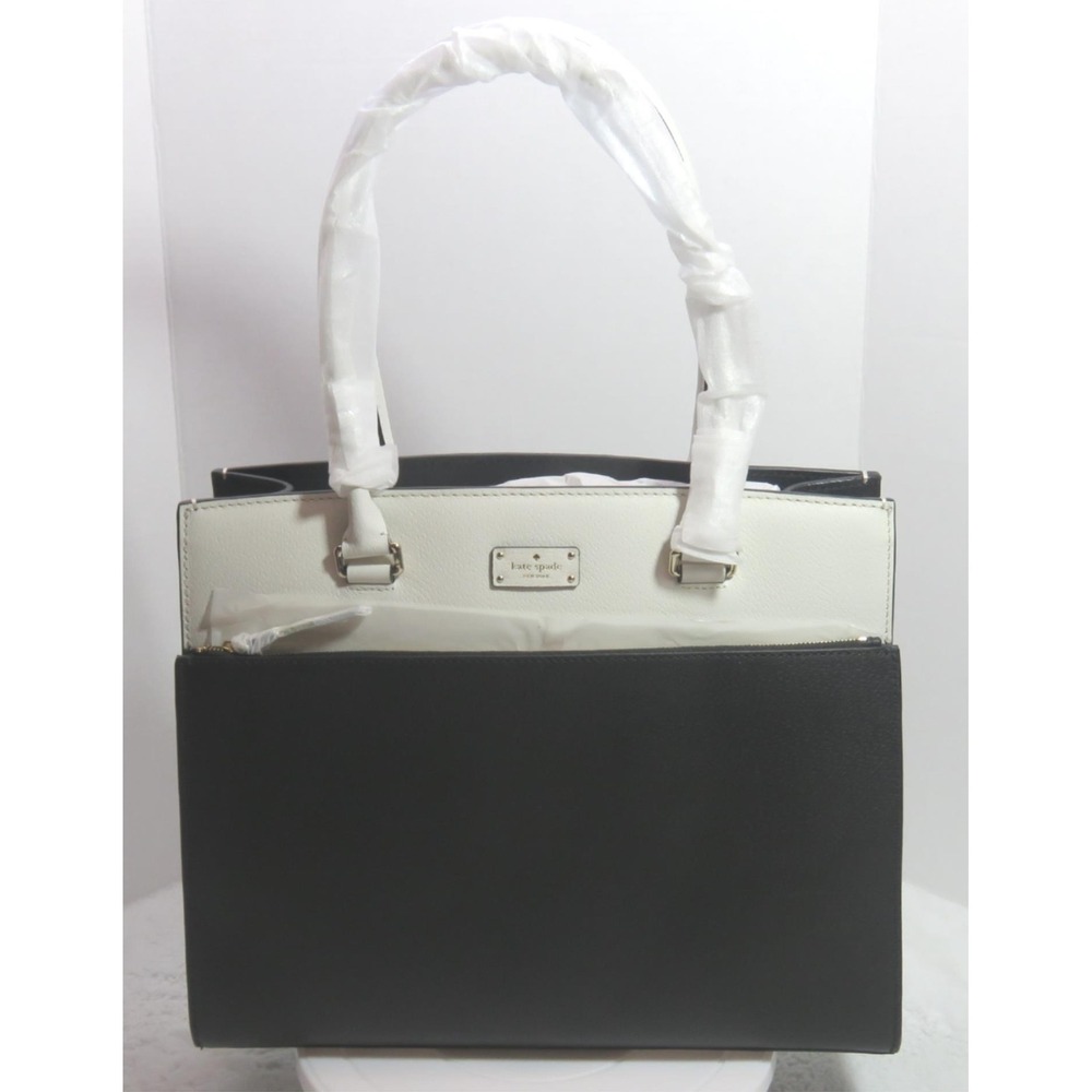 NWT Kate Spade Maeve Black White Handbag Shoulder Bag Grove Street  Structured